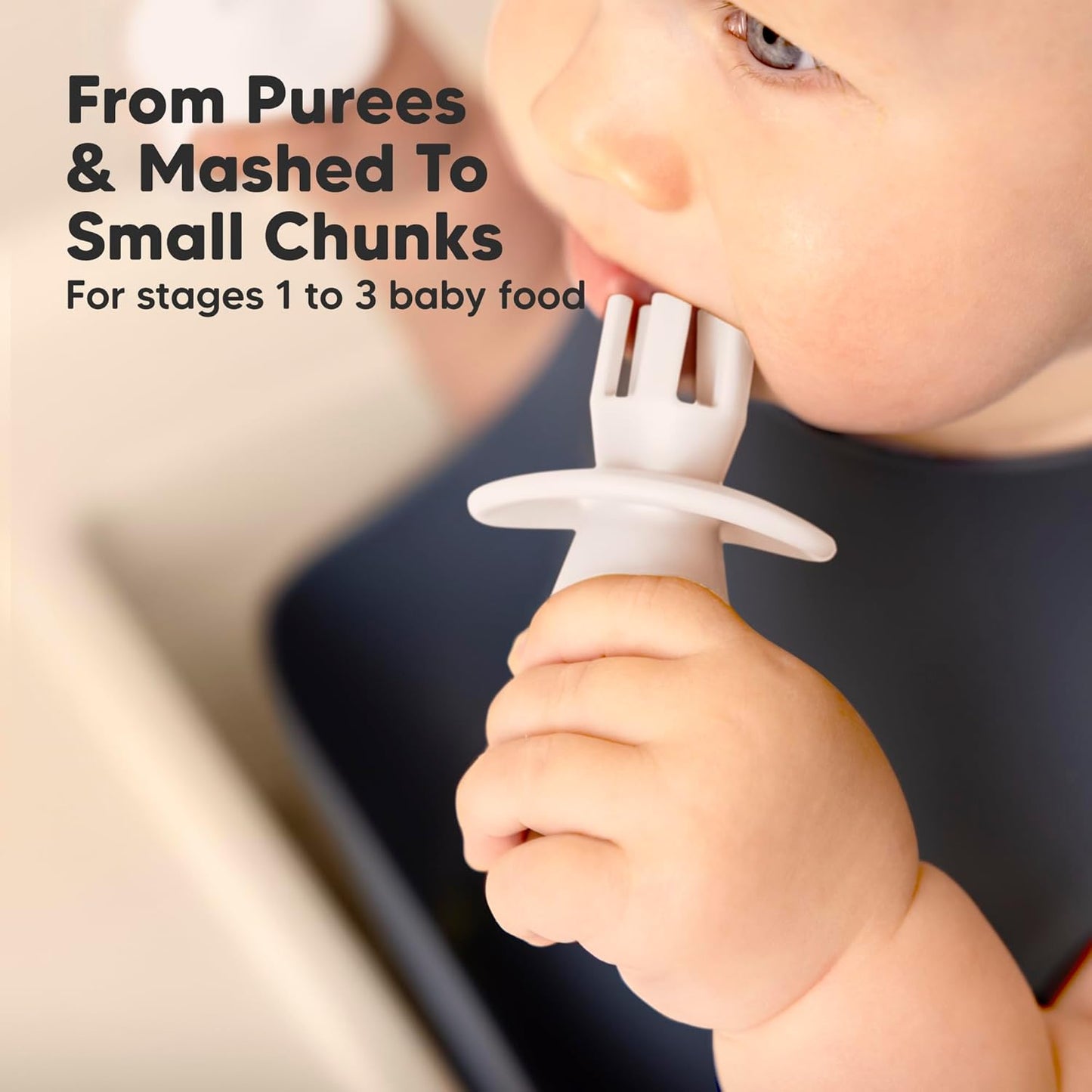 KeaBabies 4-Pack Silicone Baby Spoons and Forks Set - Baby Led Weaning Utensils 6-12 Months, Self Feeding Toddler Spoon & Fork for Training, Teething, Easy to Hold, BPA-Free Silicone (Roseate)