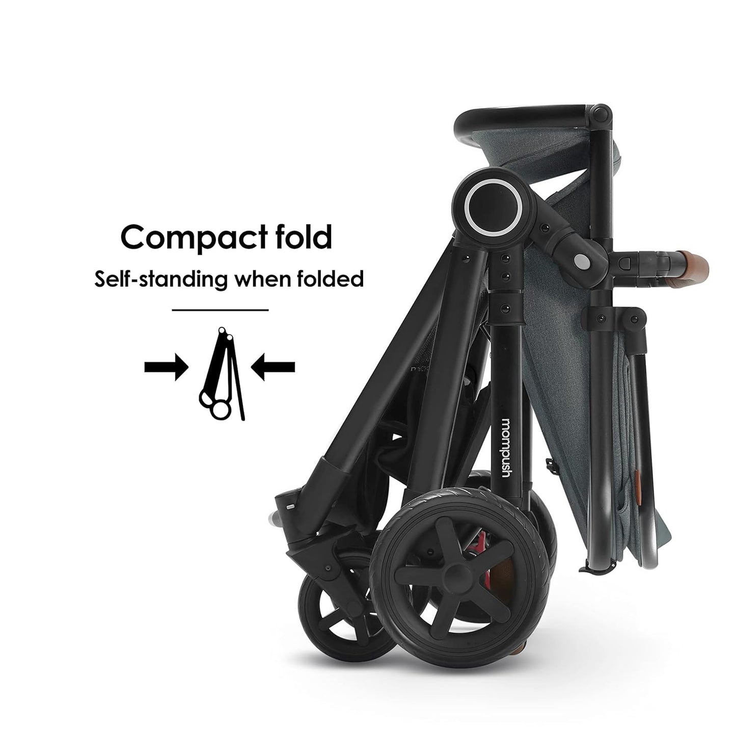 Mompush Ultimate 2 Baby Stroller for Infant and Toddler with Newborn Mode and Reversible Seat, All-Terrain Stroller with All-Wheel Suspension, Includes Car Seat Adapter and Large Storage Basket