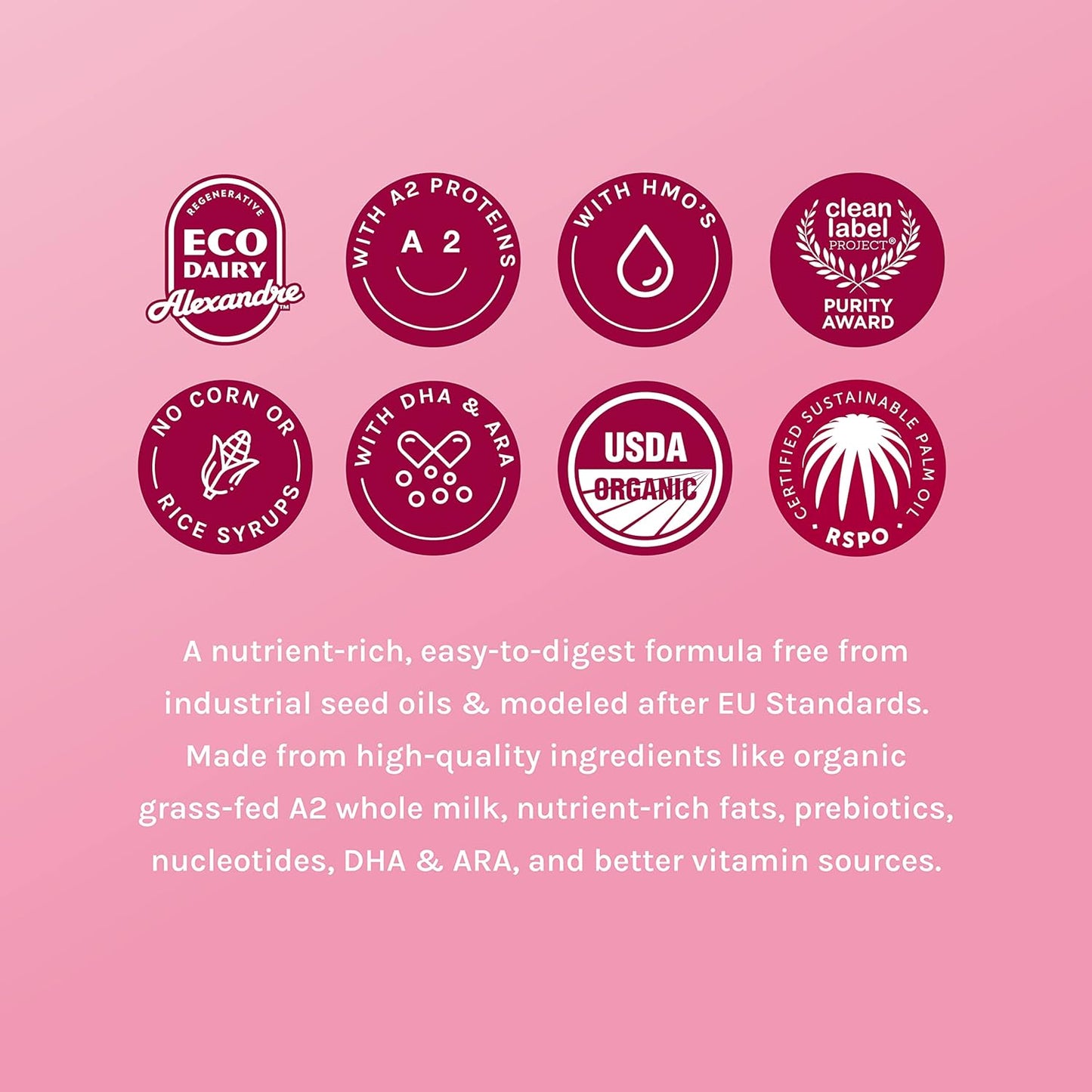 Serenity Kids 12+ Months A2 Whole Milk Toddler Formula Powder - Organic Grass-Fed Toddler Formula with HMO Prebiotics, DHA & ARA - Clean Label Project Purity Award Certified - 12.7 Oz, 1 Pack