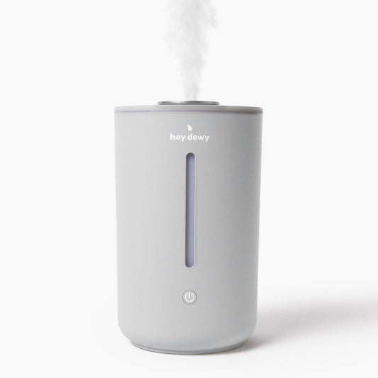 Hey Dewy Wellness Humidifier - for home, office, bathroom spa, or bedroom, with cool utrasonic mist hydration (Slate)