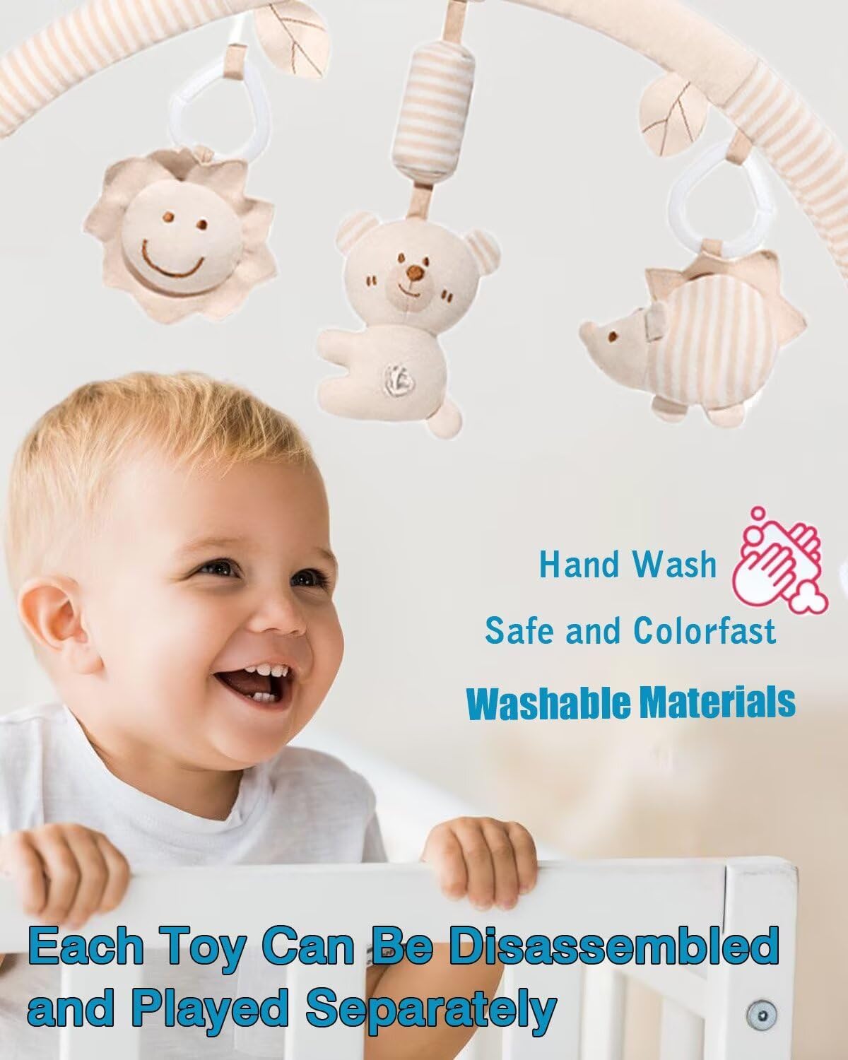 Pau1Hami1ton Baby Stroller Arch Toys, Car Seat Toys,Baby Gifts.S-19(Bear)