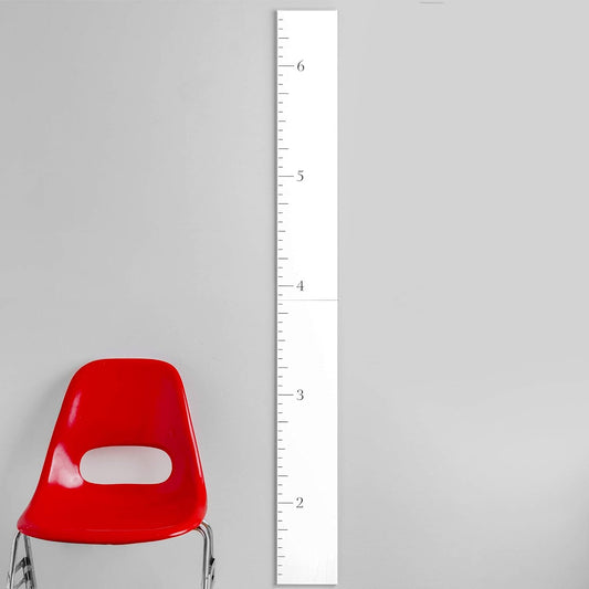 Wooden Growth Chart for Wall - Size Height Chart for Kids, Growth Measuring Board and Kids Height Wall Chart, Growth Chart for Kids, Height Chart for Wall - Modern White (63"x6.7")