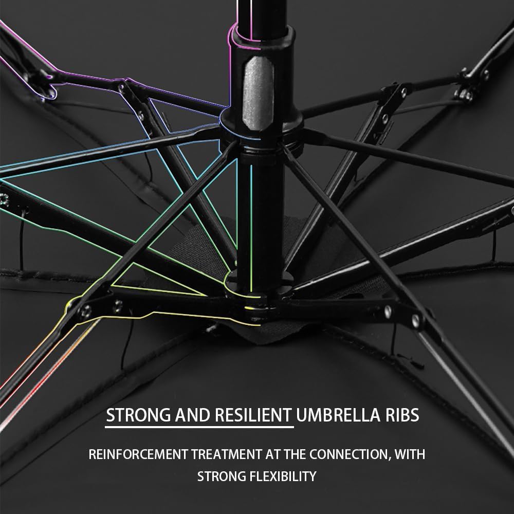 Clip-on Umbrella for Stroller Sunshade, Adjustable Steering Angle, Handle Included, Compact and Lightweight, Suitable for All Kinds of Strollers