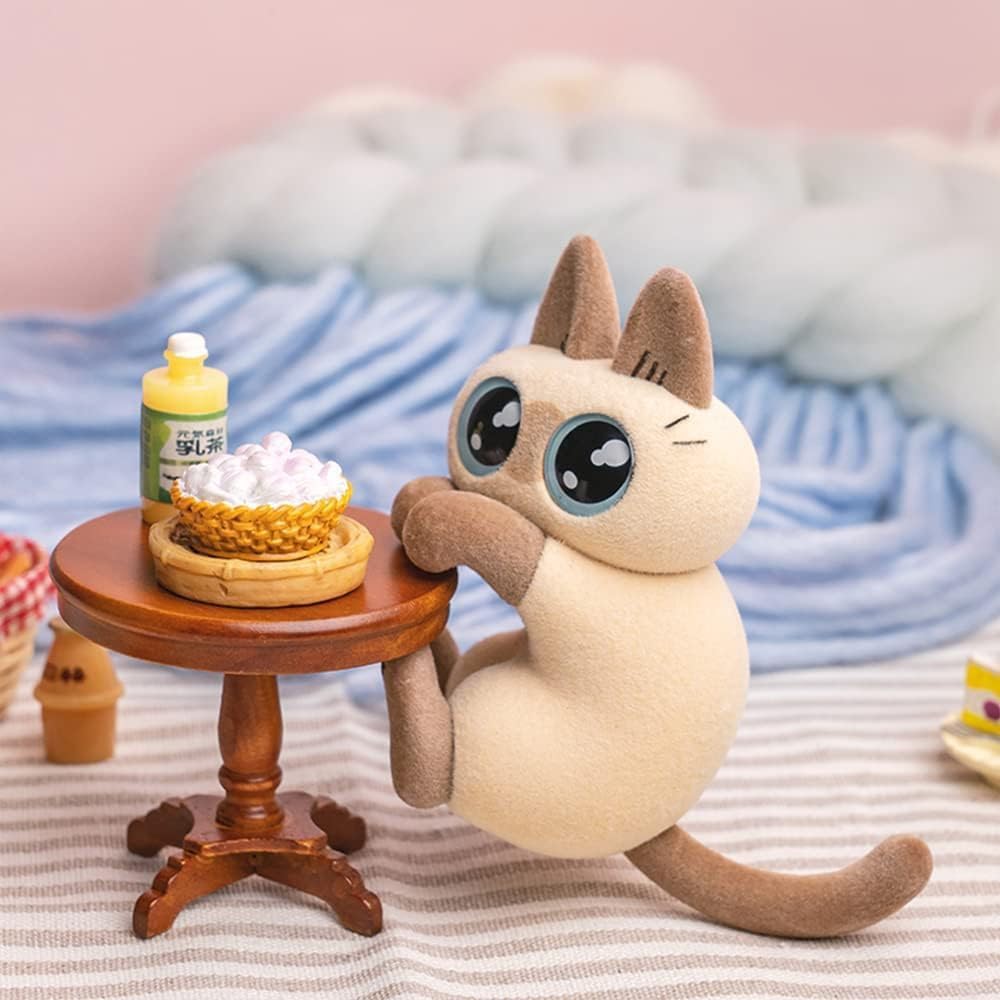 Nobeko Azuki Can Cat Daily Life Series1 Blind Box Siamese Cats Figures 1PC Random Art Cute Collectibles Birthday Gift