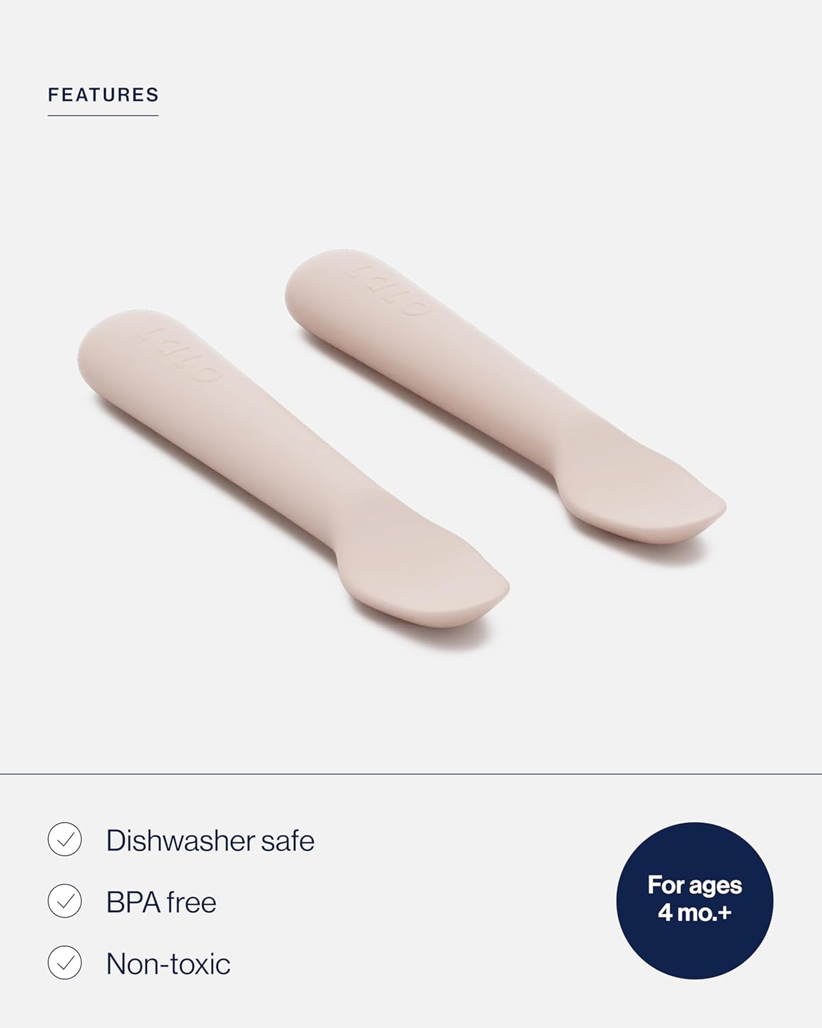 Lalo Little Spoon Set - 2 Piece Baby Spoons Set for Infants & Babies - Made From Food Grade Silicone Dishwasher Safe - Baby Feeding Essentials for Early Stage Mealtime - Grapefruit