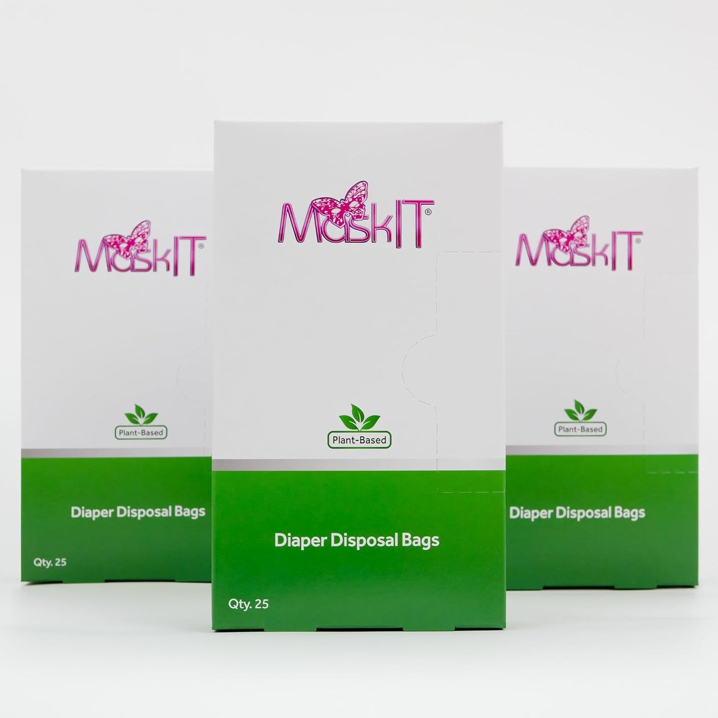 MaskIT Diaper Disposal Bags | Eliminate Odor With Our Patented Odor Blocking Diaper Disposal Bags | Fits All Baby Diapers and Most Adult Diaper Sizes | Plant-Based, Made in the USA, Woman Owned