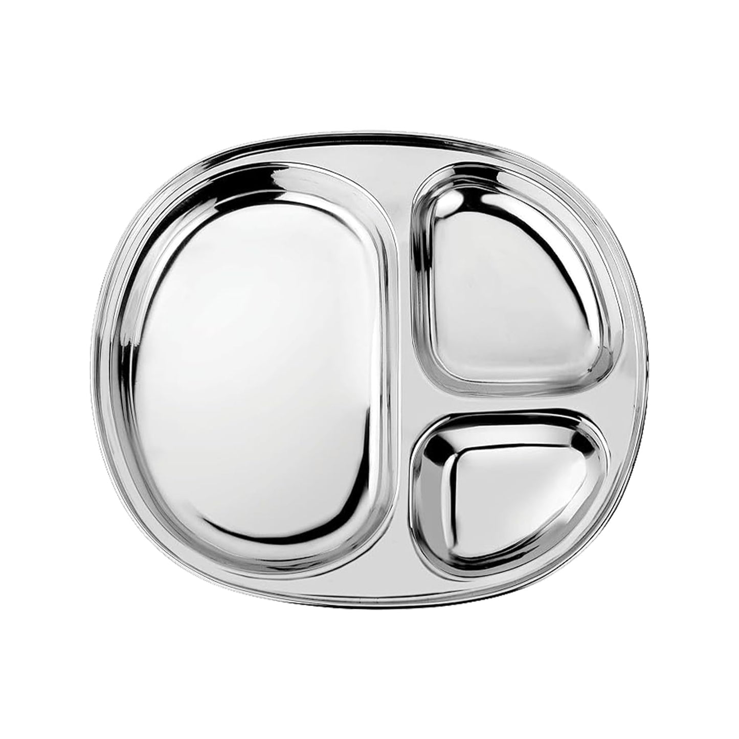 Ahimsa Stainless Steel Kids Plates - Divided Toddler Plates, Pediatrician Designed, Non Toxic Toddler Plate, Camping Plate, BPA Free & Dishwasher Safe (Single)