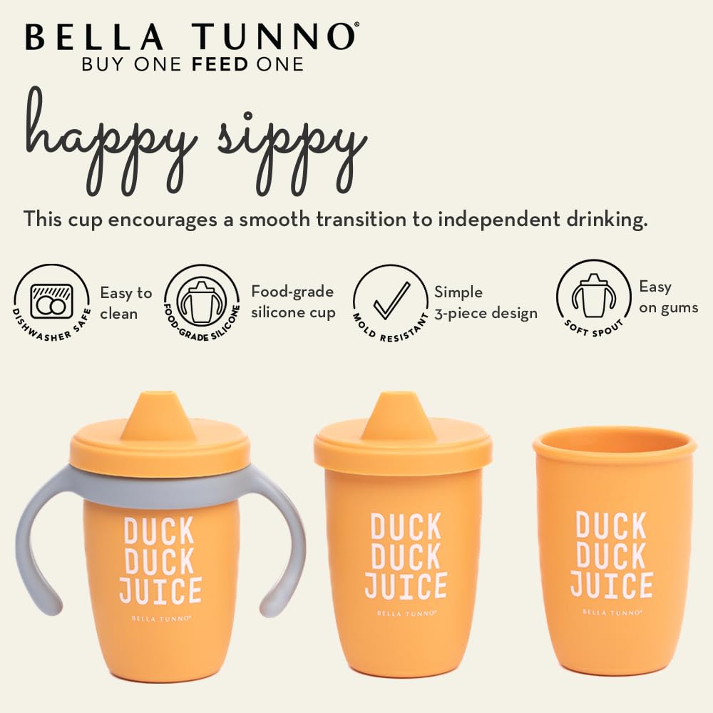 Bella Tunno Sippy Cup, Silicone Training Cup with Transition Handles for Infants, Toddlers & Kids, Babies 6-12 Months & Toddlers 1-3 Years, Boys & Girls, Oops I Dropped It Again, 8 oz