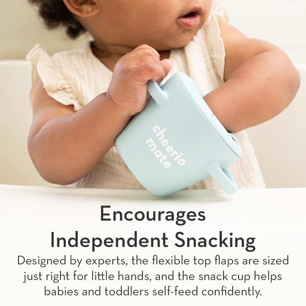 Snack Cups for Toddlers by Bella Tunno, Silicone Spill Proof Food Container with Lid, Babies & Kids 6-12 Months, Hello Snacks