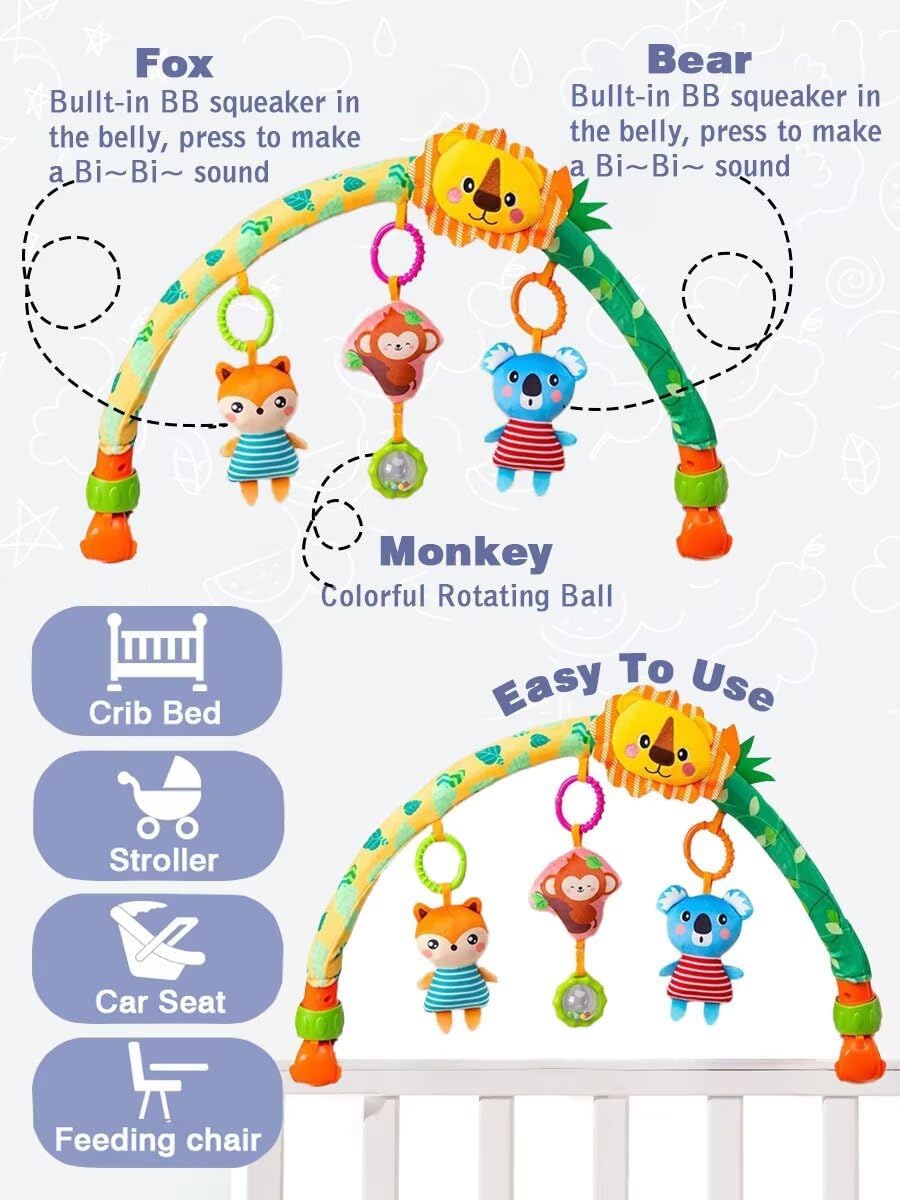 Pau1Hami1ton Baby Stroller Arch Toys, Car Seat Toys,Baby Gifts.S-19(Lion)