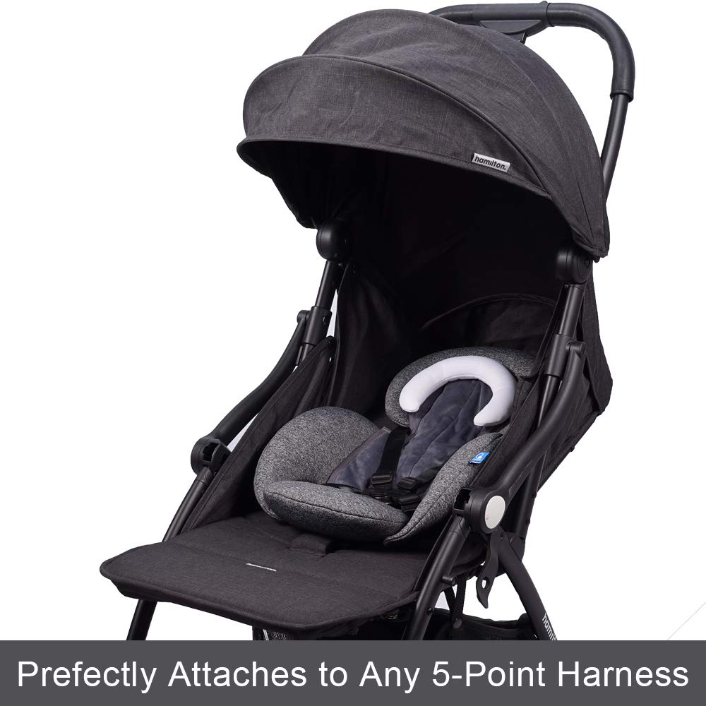 COOLBEBE New 2-in-1 Babybody Cushion for Baby Newborn Infants - Extra Soft Stroller Cushion Pads Car Seat Insert, Perfect for Carseats, Strollers, Swings, Grey