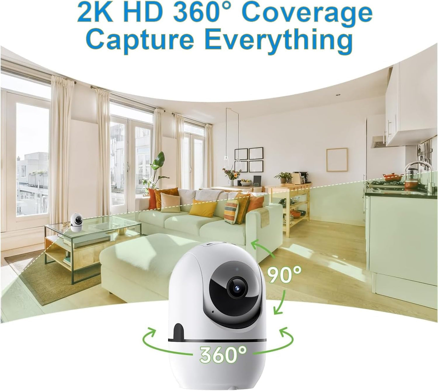 Pan/Tilt Indoor Security Camera, 5G&2.4G WiFi Indoor Cameras Wireless for Home Security, Baby/Pet/Dog/Cat Camera with Phone App, Motion Sensor & Night Vision, 2-Way Audio, TF/Cloud Storage