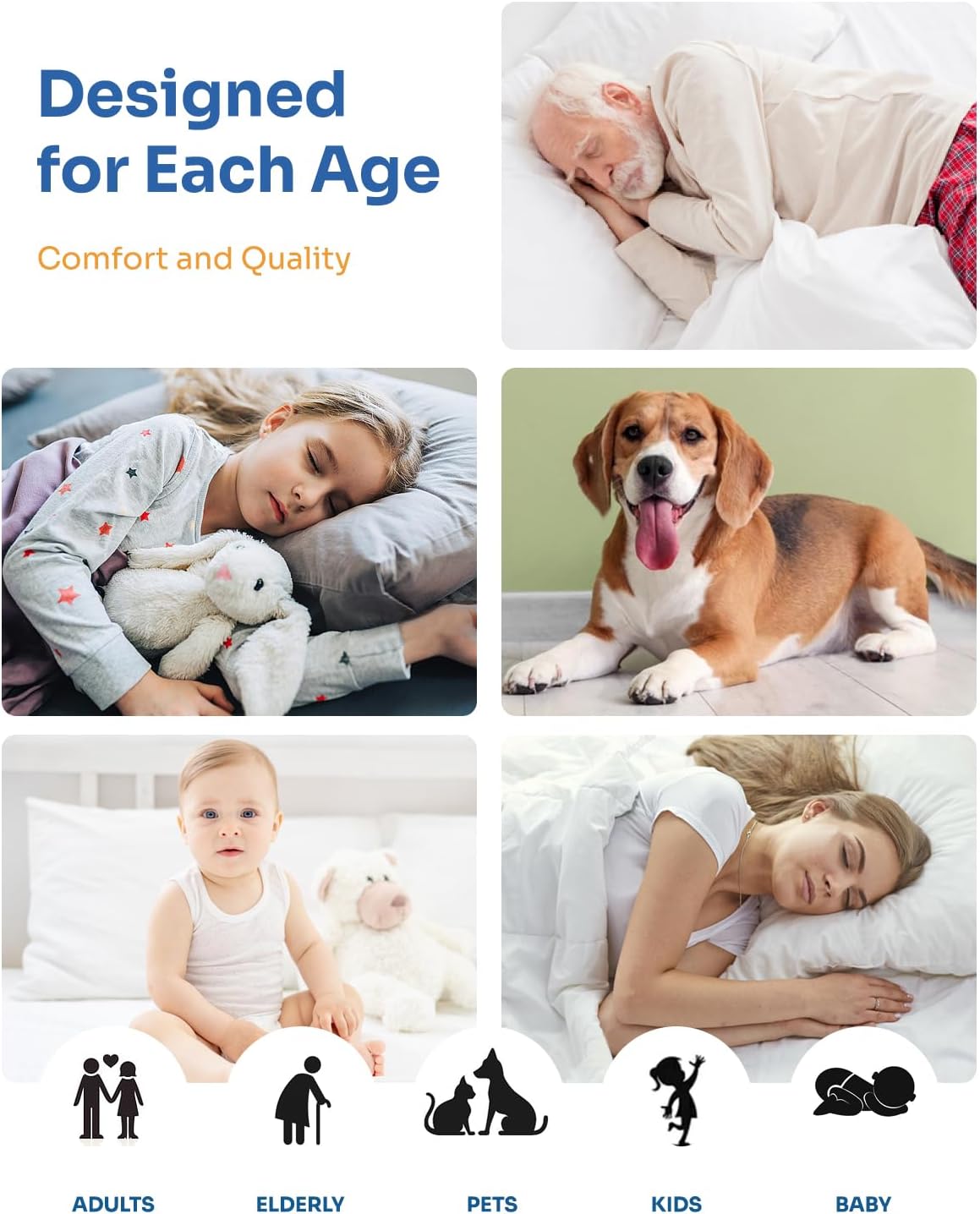 Washable Bed Pads 36" x 72" - 2 Pack, Blue, Waterproof Bed Pads for Incontinence, Bed Wetting Pads for Bed, Sofa, Floor, Resuable Underpads for Adults, Seniors, Pet