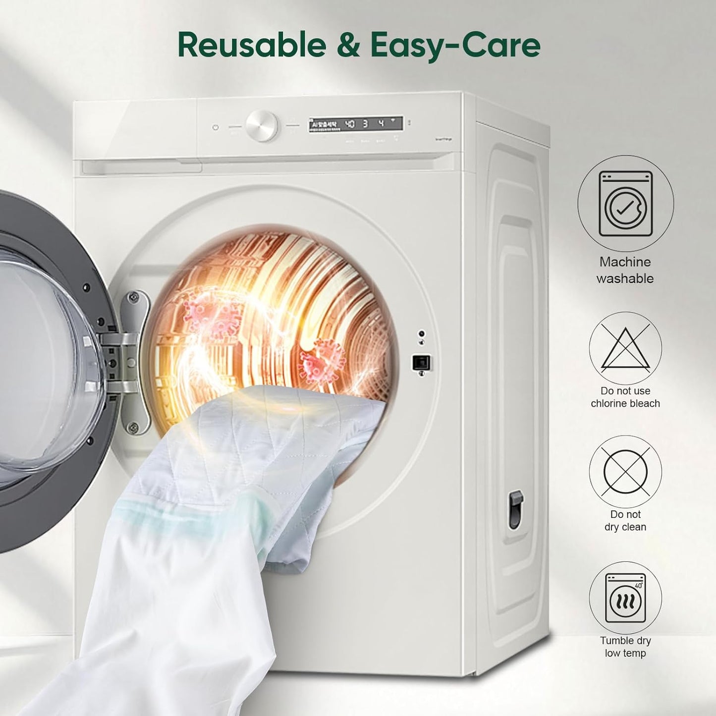 Bed Pads Washable Waterproof, King (76" x 36", Pack of 1) Incontinence Bed Pads & Pee Pads, Perfect for Kids, Adults and Elderly