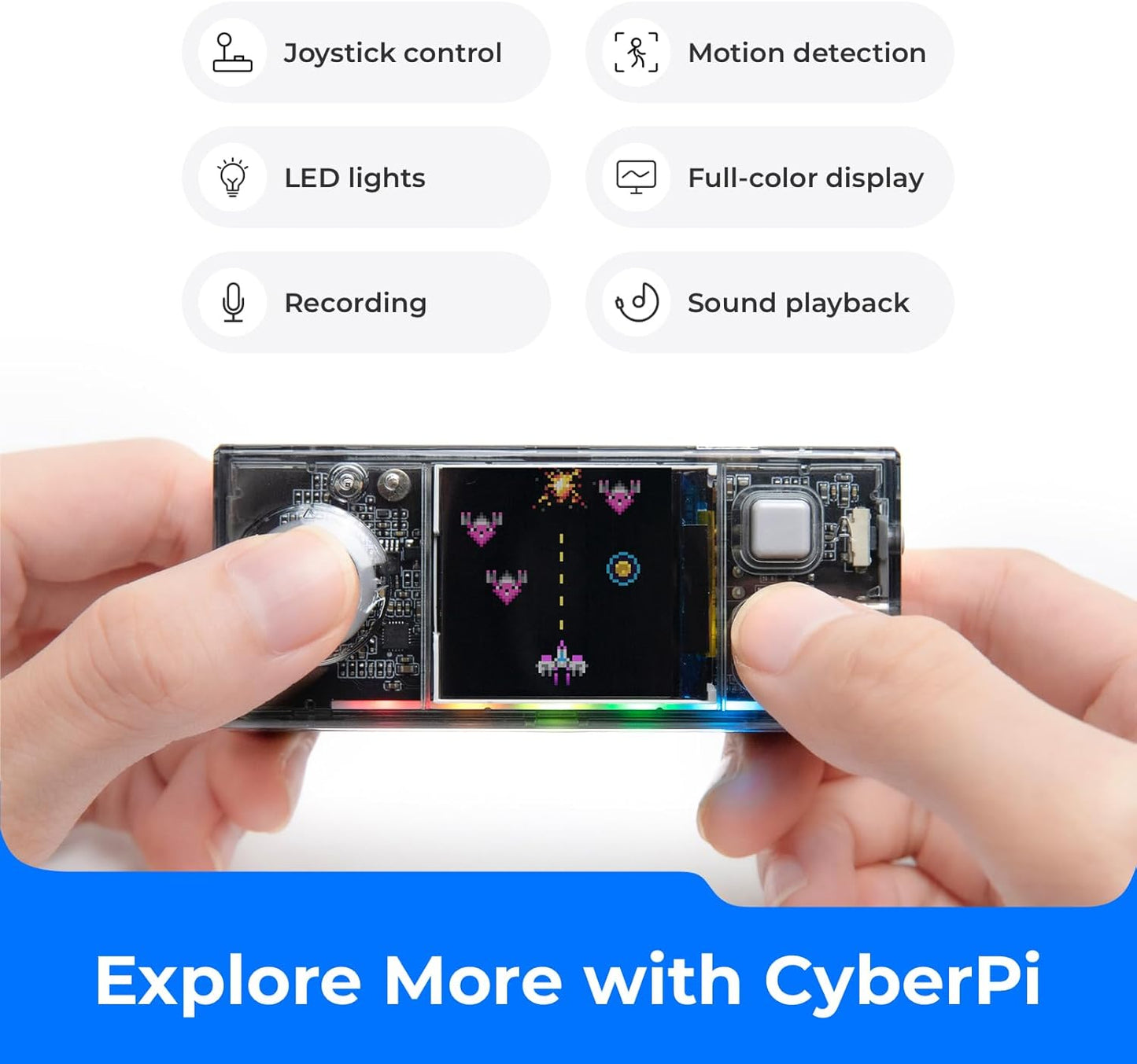 Makeblock Cyberpi Project-Based Coding Kit, Coding for Kids Support Scratch & Python Programming, STEM Projects for Kids Ages 8-12, Robotics Kit Support AI & IoT Technology with Built-in WiFi Module