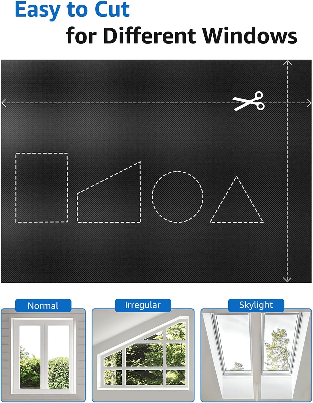 Sumobaby Blackout Curtains for Bedroom Portable 60"x72",No Drill Blackout Shades with Upgraded Hook&Loop Tapes,100% Black Out Window Cover,Thermal Insulated Blinds for Bedroom,Nursery(1 Panel,Black)