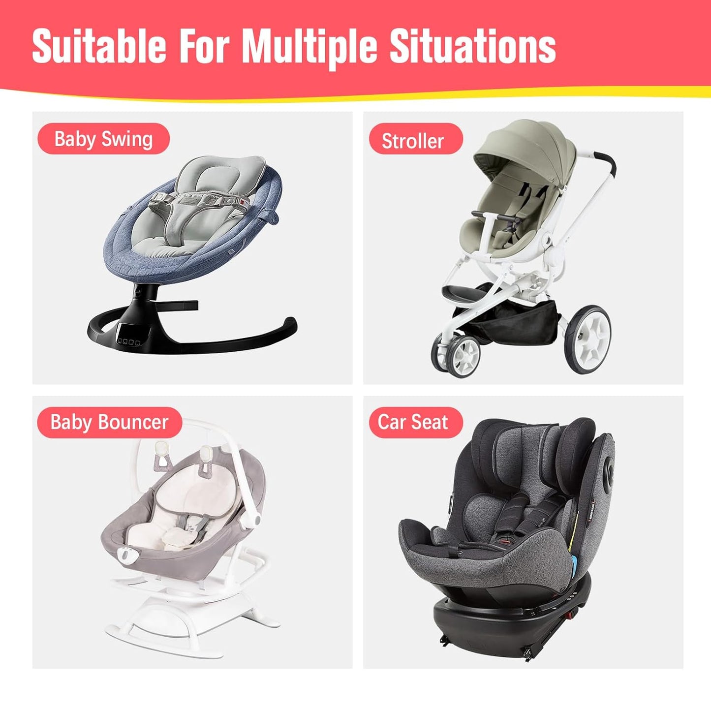 KAKIBLIN Baby Neck Pillow, Upgraded Baby Support Pillow,Baby Neck Support Pillow for Carseat, Newborn Neck Support for Car Seat,Pushchair,Travel (Flower)