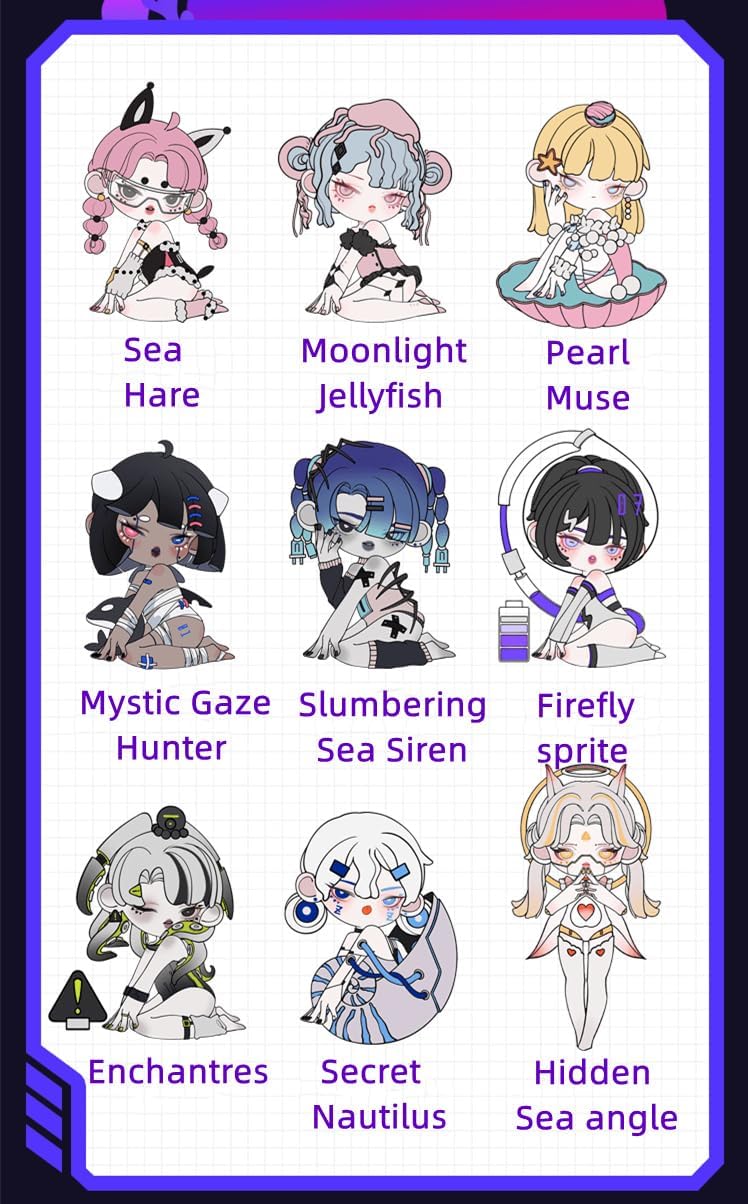 Ulee Deep sea Adventure Series Figures 8PCs Random Design Box Toys for Modern Home Birthday Gift Decorations Indoor, Collectible Toy Set for Desk Accessories