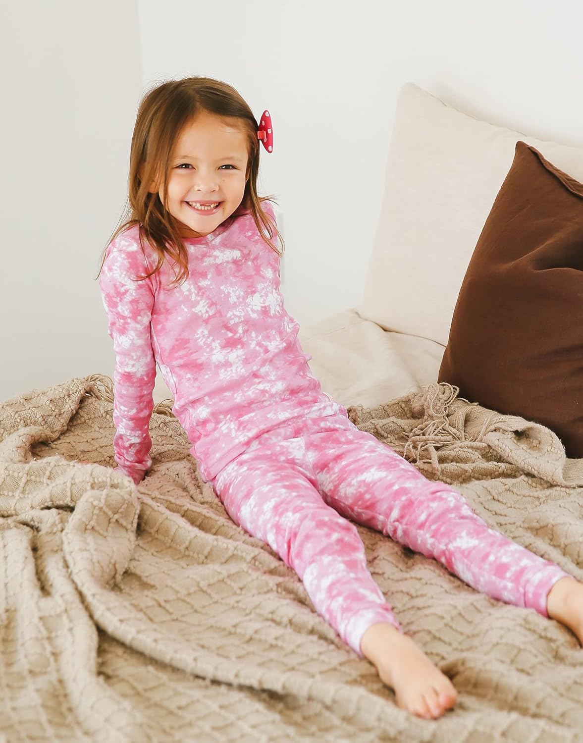 VAENAIT BABY 12M-12Y Toddler Kids Boys Girls 100% Cotton Marbling Tiedye Sung Fit Sleepwear Pajamas 2pcs Pjs Set