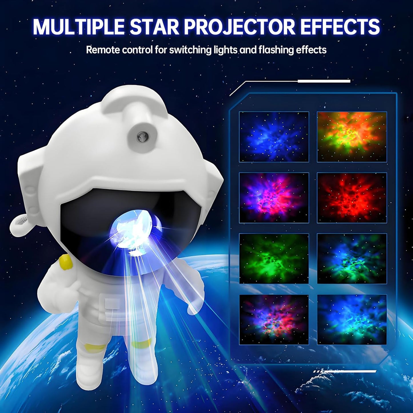 Star Projector Galaxy Night Light, Astronaut Galaxy Projector with Timer and Remote Starry Projector Ceiling LED Lamp, Kids Room Decor for Christmas, Birthday, Valentine's Day etc.