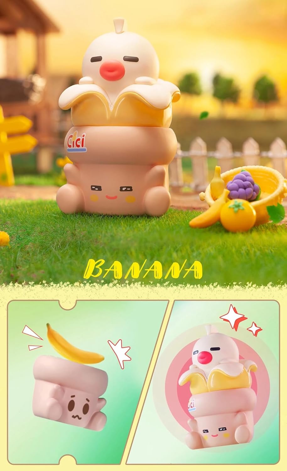 Penpot Hugging Vegetable Series Figures 8PCs Random Design Box Toys for Modern Home Halloween Decorations Indoor, Collectible Toy Set for Desk Accessories