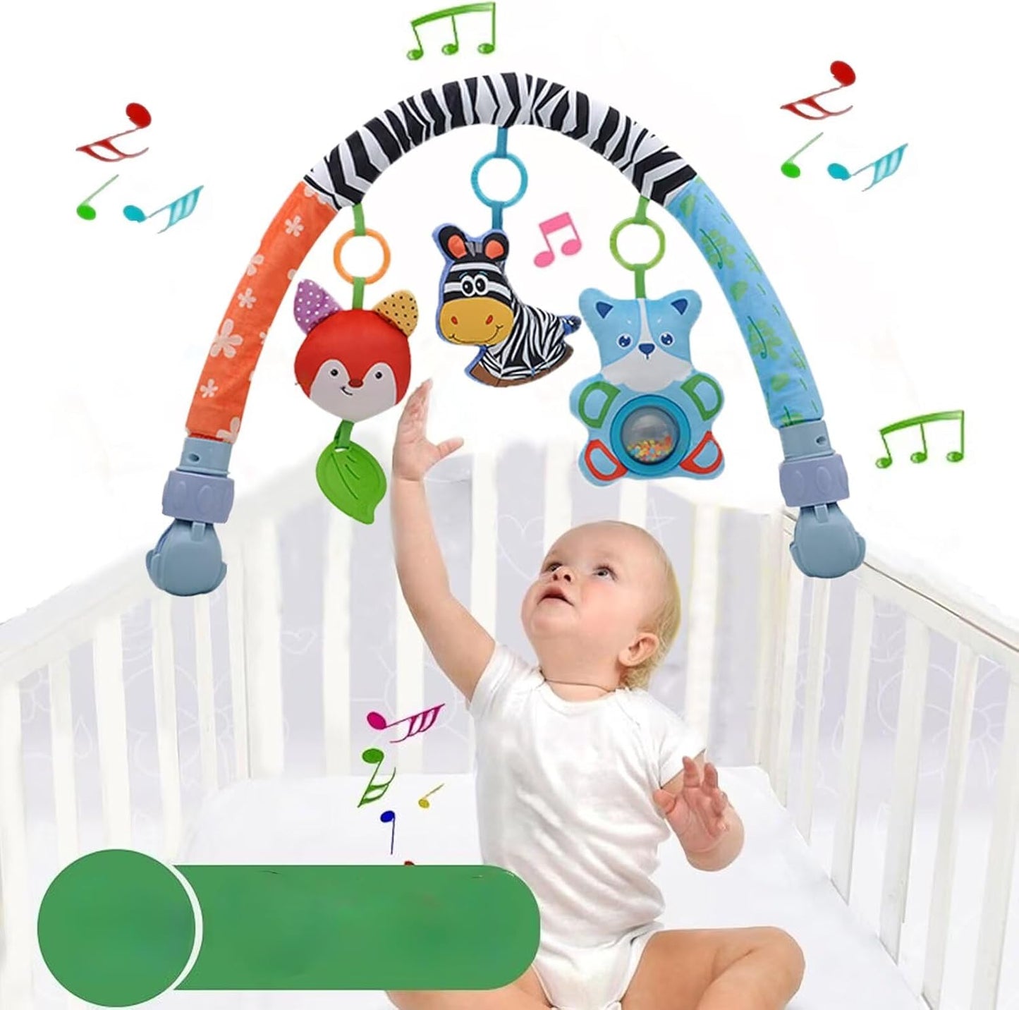 Pau1Hami1ton Baby Stroller Arch Toys, Car Seat Toys,Baby Gifts.S-19(Zebra-1)