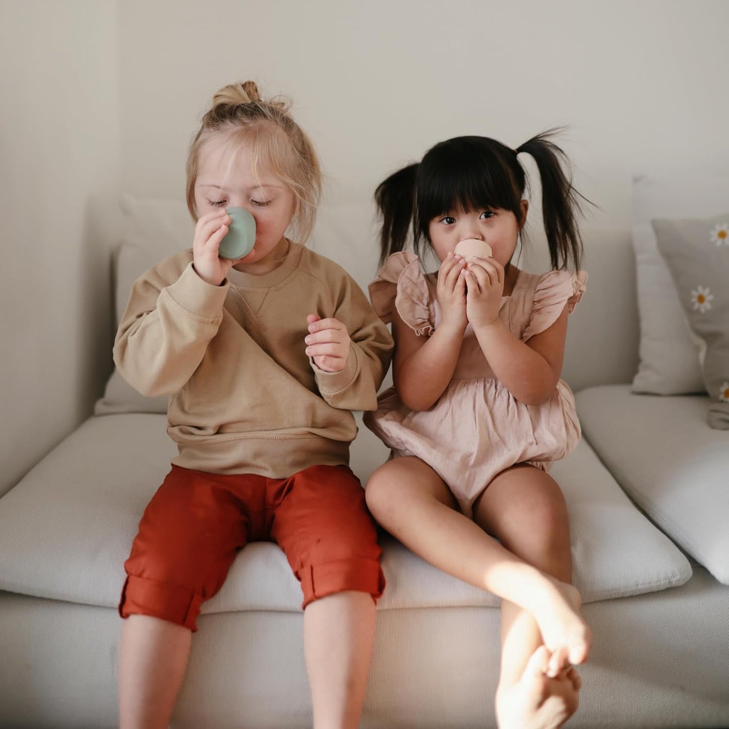 mushie Silicone Baby Starter Training Cup | 6 Months+ (Cambridge Blue)