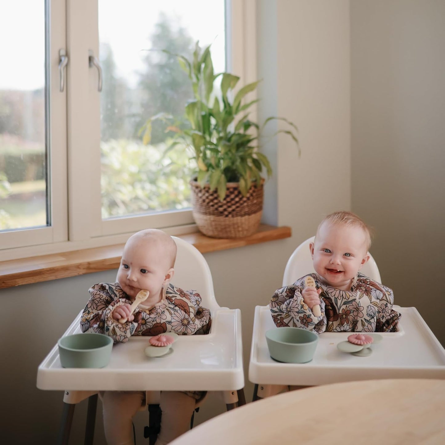 mushie Silicone First Feeding Baby Spoons | 2 Pack (Rose/Soft Lilac)