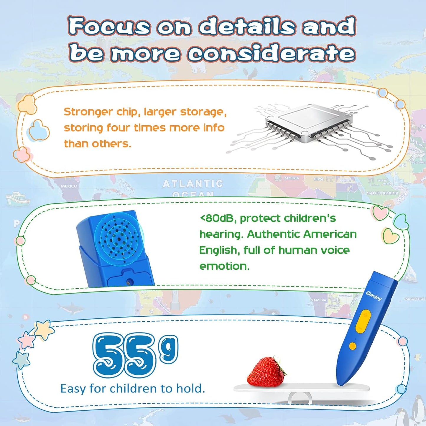 Bilingual Interactive Kids Talking World Map & Dinosaur Poster for Kids Learning and Educational Toys, Talking Educational Toys for 3 to 12 Years Old Girls/Boys, Preschool Learning Chart