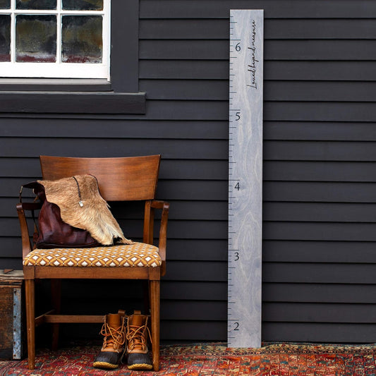 Boho Growth Chart for Wall - Height Board Growth Chart Wooden Growth Chart for Wall Kids Measuring Chart for Wall Height Chart Growth Chart for Kids (Love Grows Here, Gray)