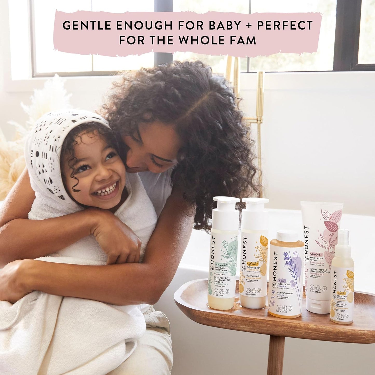 The Honest Company 2-in-1 Cleansing Shampoo + Body Wash and Face + Body Lotion Bundle | Gentle for Baby | Naturally Derived | Citrus Vanilla Refresh, 18.5 fl oz