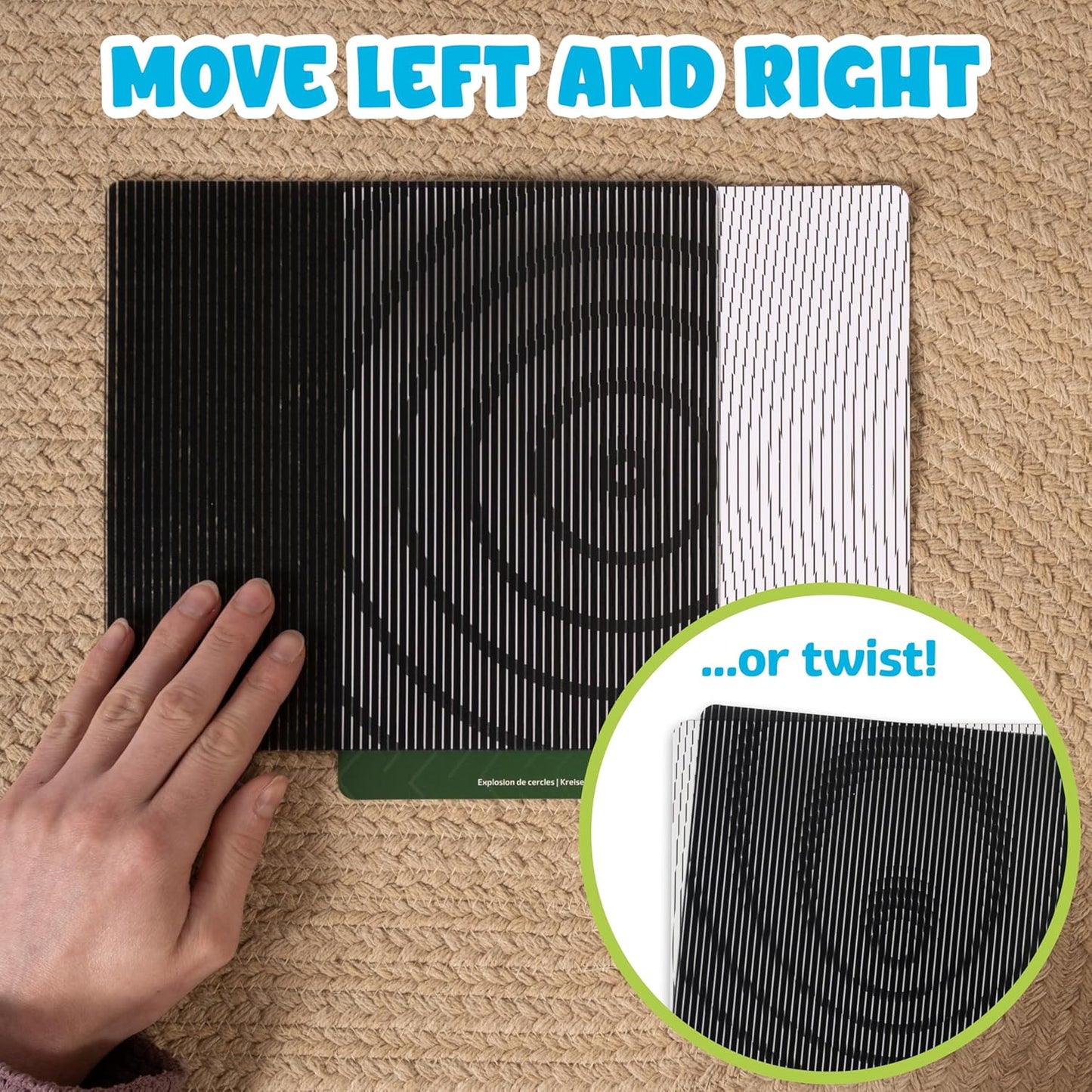 SPARK & WOW Sensory Cards | Discover | 12 Dynamic Patterns | 2 Sliders | Calming Corner Items for Kids | Screen-Free Visual Sensory Toys